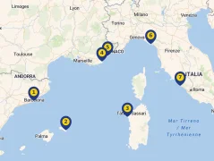 Mapa plavby